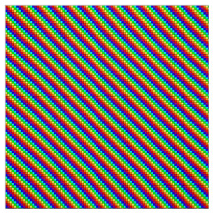 Regenbogenstreifen - Polyestergewebe Stoff