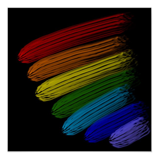 Regenbogenstreifen Poster (Vorderseite)