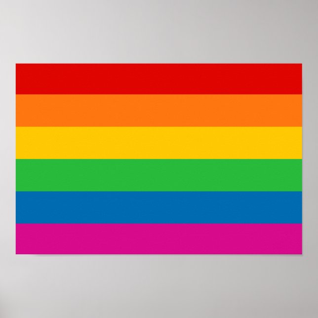 Regenbogenstreifen Poster (Vorne)