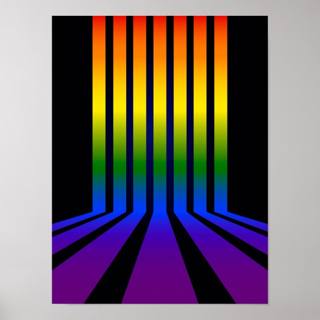 Regenbogenstreifen Poster (Vorne)