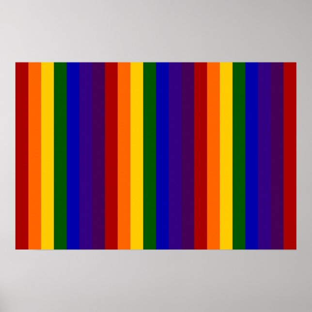 Regenbogenstreifen Poster (Vorne)