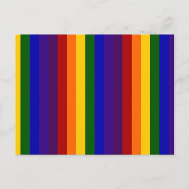 Regenbogenstreifen Postkarte (Vorderseite)