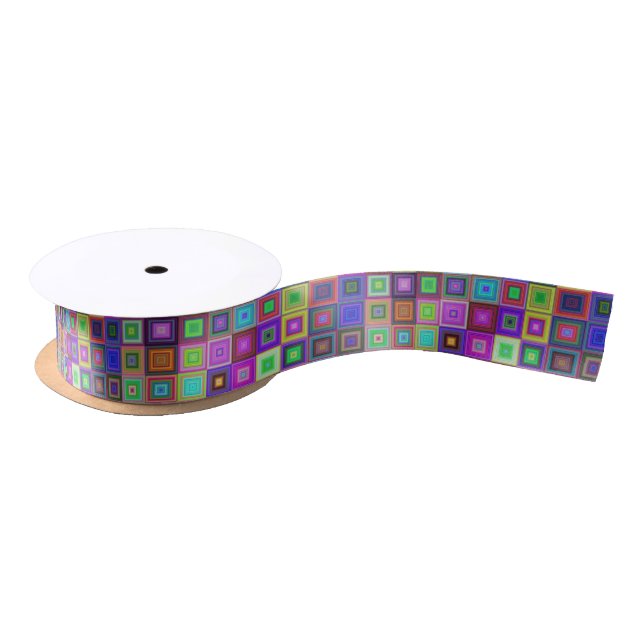 Regenbogenstreifen Satinband (Spule)