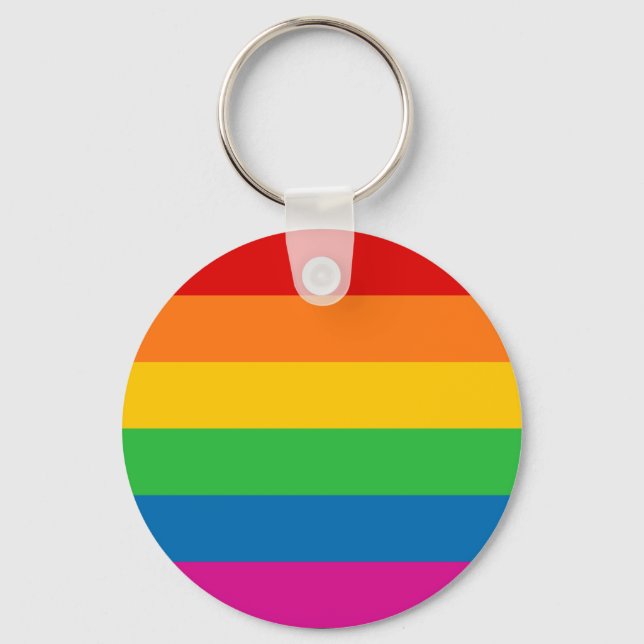 Regenbogenstreifen Schlüsselanhänger (Vorderseite)