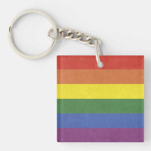Regenbogenstreifen Schlüsselanhänger