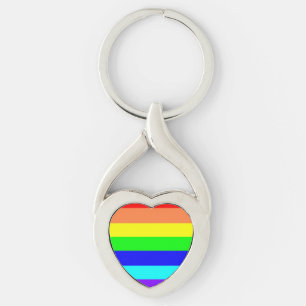 Regenbogenstreifen Schlüsselanhänger