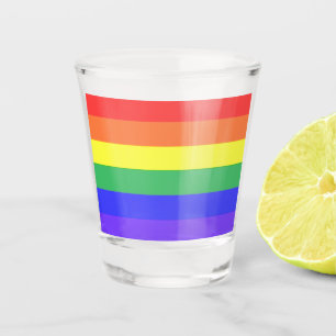 Regenbogenstreifen Schnapsglas