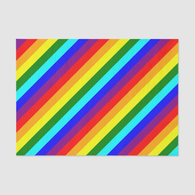 Regenbogenstreifen Seidenpapier (Vorderseite)