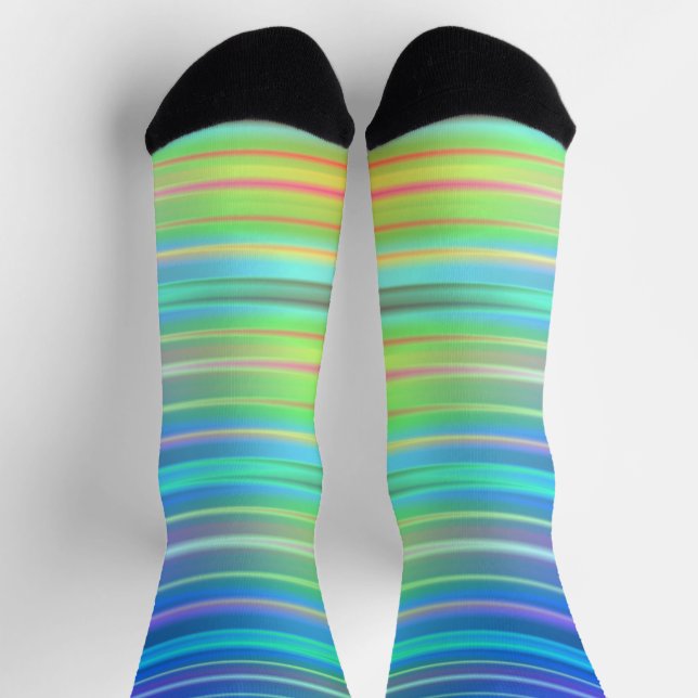 Regenbogenstreifen Socken (Oben)