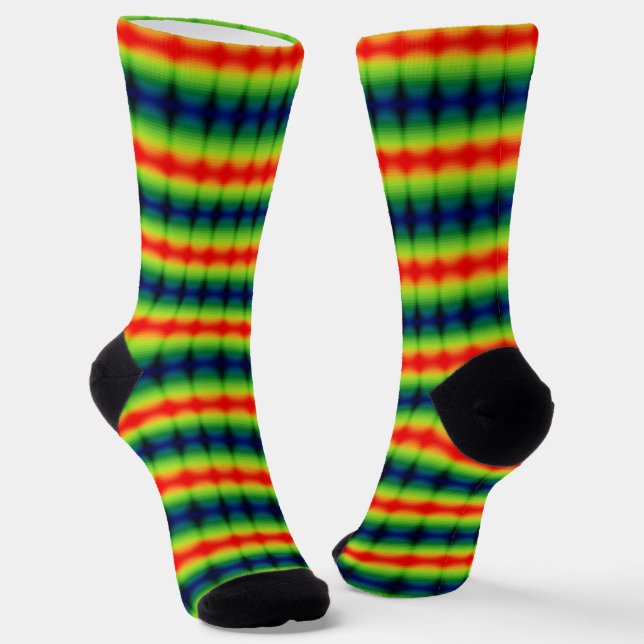 Regenbogenstreifen Socken (Gewinkelt)