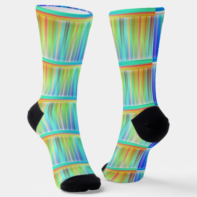 Regenbogenstreifen Socken (Gewinkelt)