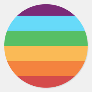 Regenbogenstreifen Spaß Helle Geburtstagsfeier jed Runder Aufkleber