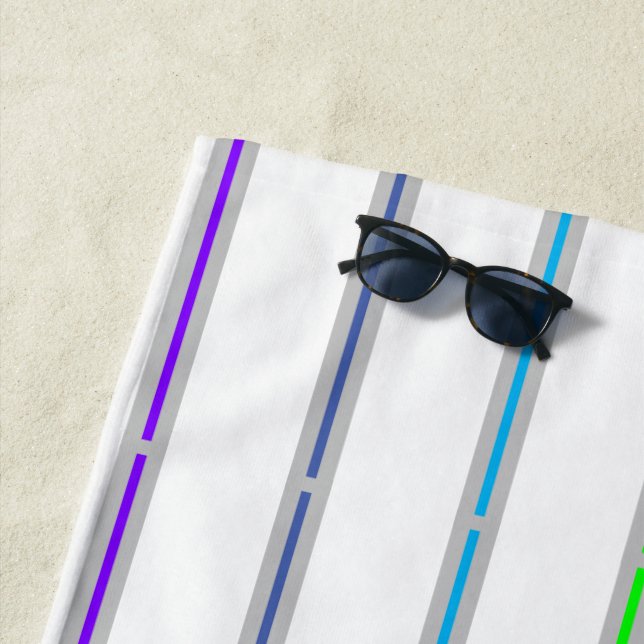 Regenbogenstreifen Strandtuch (Beispiel)
