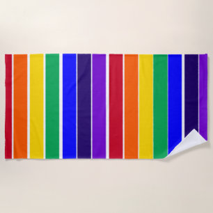 Regenbogenstreifen Strandtuch