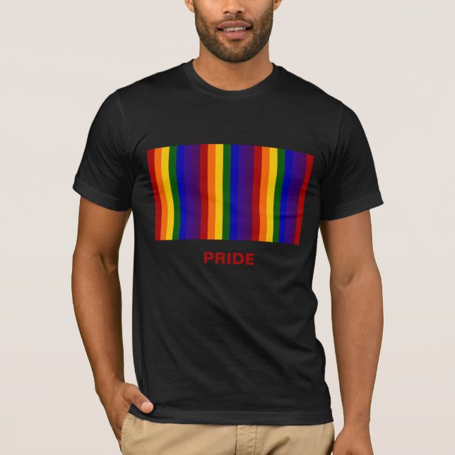 Regenbogenstreifen T-Shirt (Vorderseite)