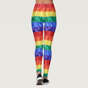 Regenbogenstreifen unter Regenbogenflagge Gay Prid Leggings