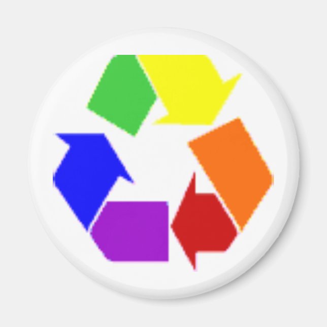Regenbogensymbol gerecycelt magnet (Vorne)