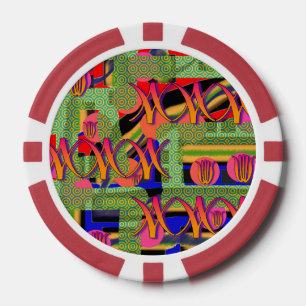 Regenbogensymbole Pokerchips