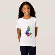 Regenbogentätowierungsdrache Mädchen-T - Shirt