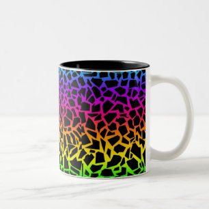 Regenbogentierdruck-Tasse Zweifarbige Tasse