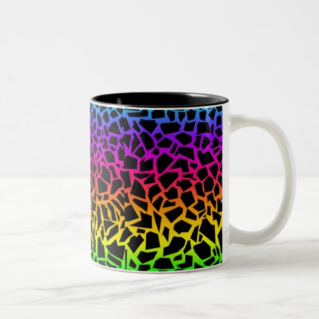 Regenbogentierdruck-Tasse Zweifarbige Tasse (Rechts)