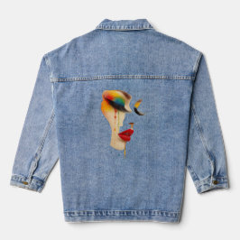 Regenbogentränen Kunst Jeansjacke