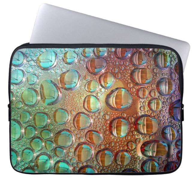 Regenbogentropfen Laptopschutzhülle (Vorderseite)