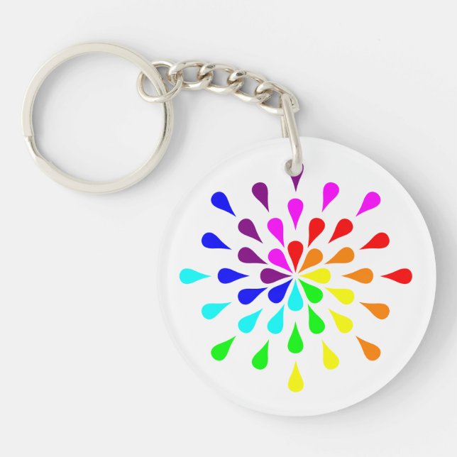 Regenbogentropfen Schlüsselanhänger (Vorderseite)