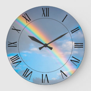 Regenbogenuhr Große Wanduhr
