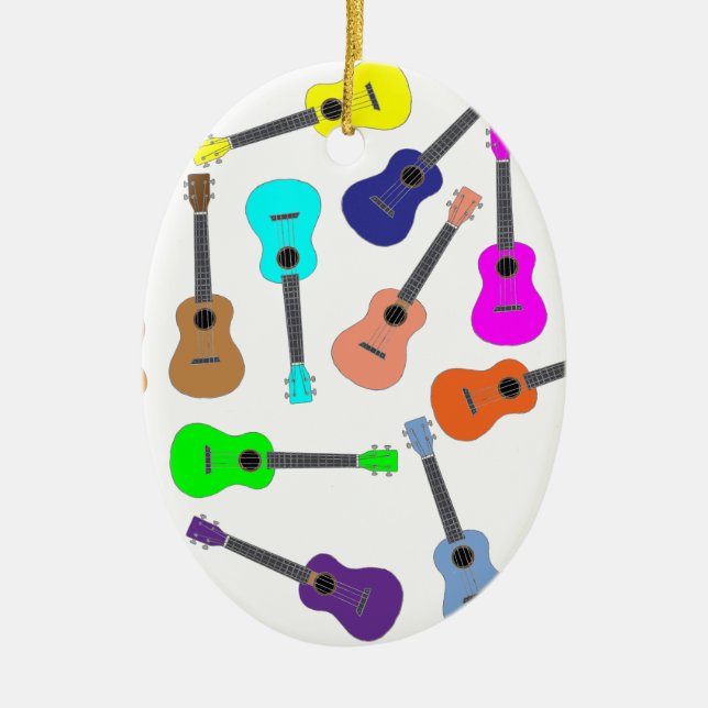 RegenbogenUkulele Keramikornament (Vorne)