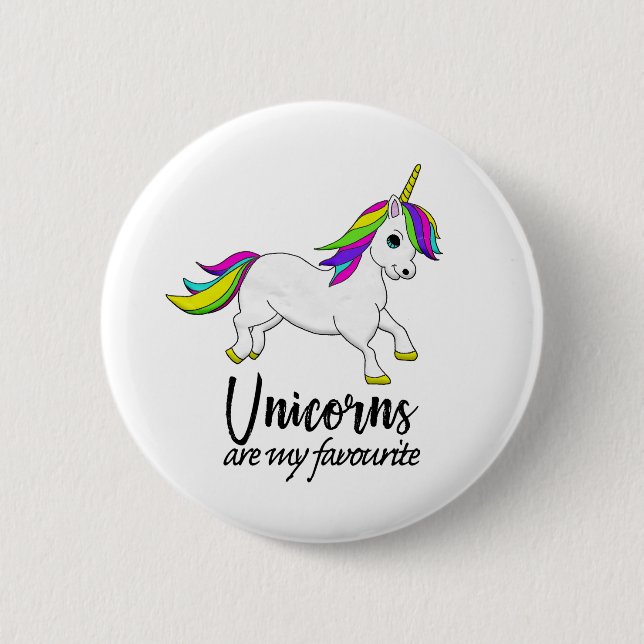 Regenbogenunicorn-Abzeichen Button (Vorderseite)