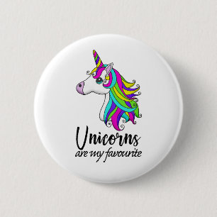Regenbogenunicorn-Abzeichen Button