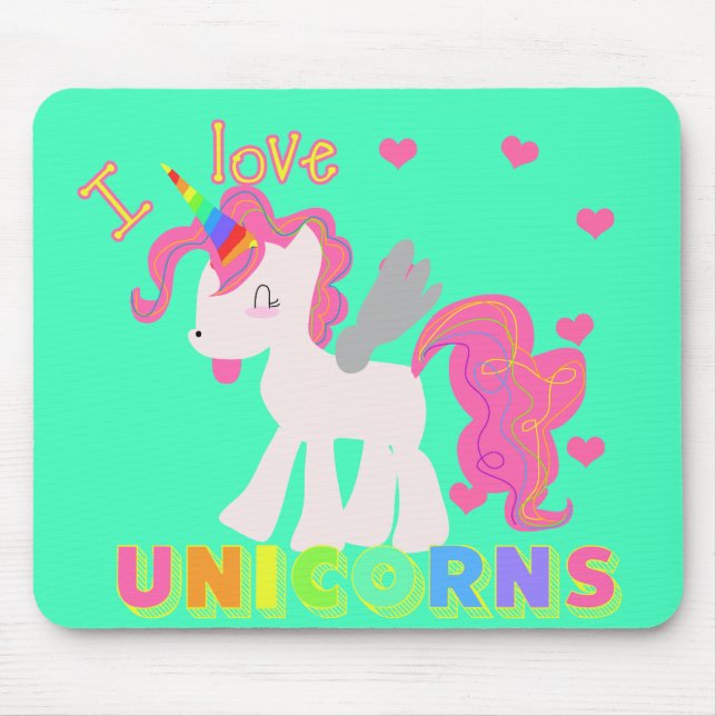 RegenbogenUnicorn Mousepad Mausunterlage I (Vorne)