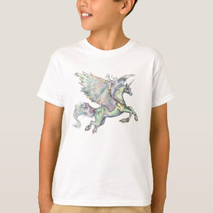 Regenbogenunicorn-Pegasus-Pferdepony-Fliegen T-Shirt