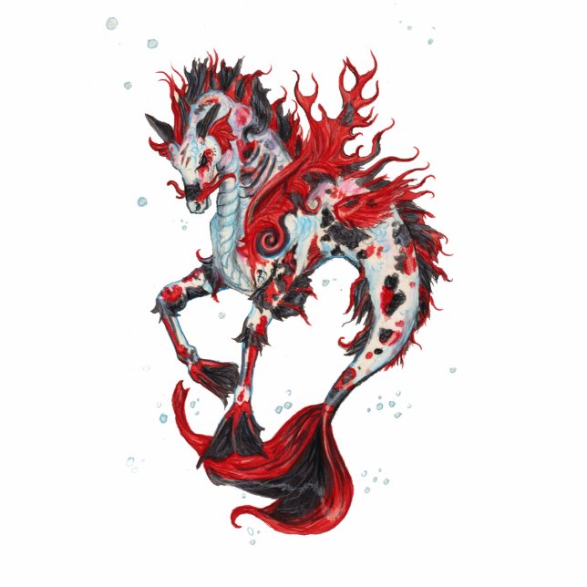 Regenbogenunicorn-Pegasus-Pferdepony Kirin Freistehende Fotoskulptur (Vorne)