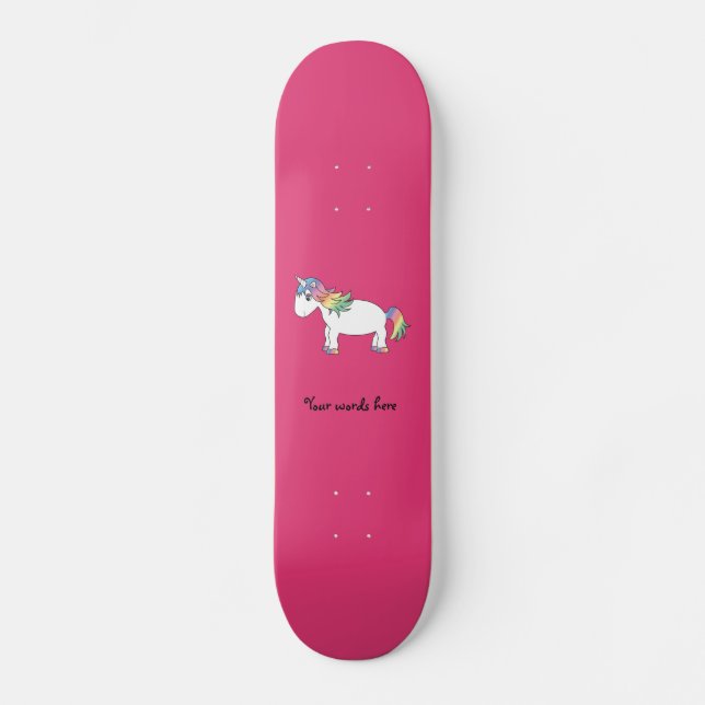 Regenbogenunicorn Skateboard (Vorderseite)