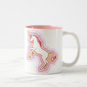 Regenbogenunicorn-Tasse Zweifarbige Tasse