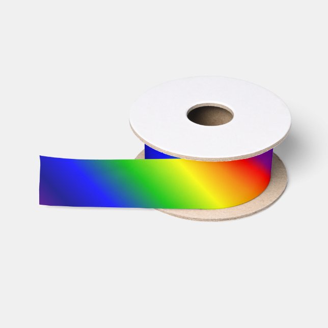 Regenbogenverlauf Satinband (Spule)