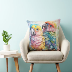 Regenbogenvögel Papageien 1 Kissen
