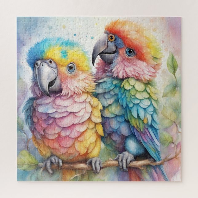 Regenbogenvögel Papageien 1 Puzzle (Vertikal)