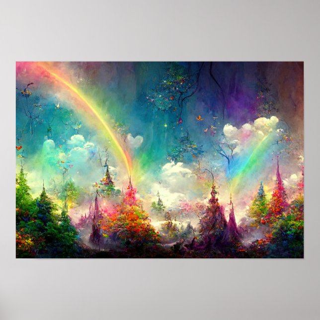 Regenbogenwälder Gelobtes Land Poster (Vorne)