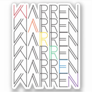 Regenbogenwarentexte Aufkleber