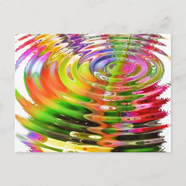 Regenbogenwasserläufe Postkarte (Vorderseite)