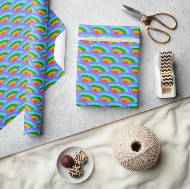 Regenbogenwellen allmählich geschenkpapier (Kunsthandwerk)