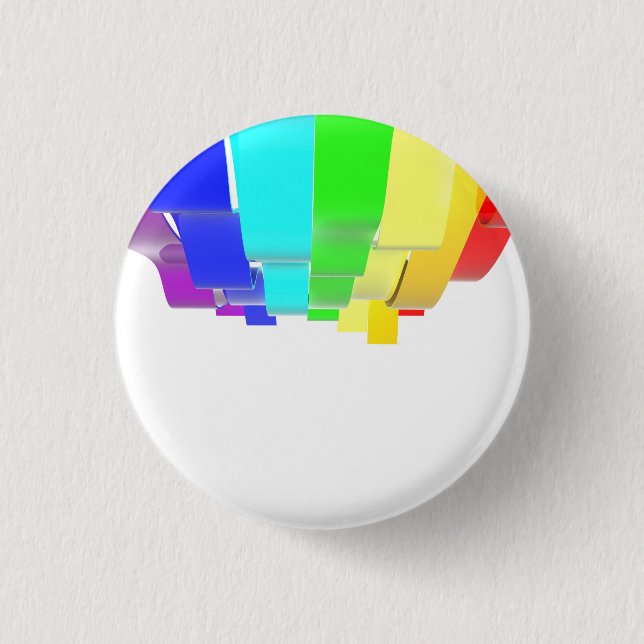 Regenbogenwellen Button (Vorderseite)