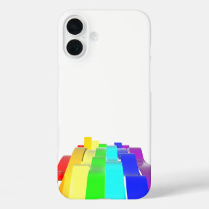 Regenbogenwellen iPhone 16 Plus Hülle