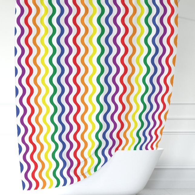 Regenbogenwellen Duschvorhang (Von Creator hochgeladen)