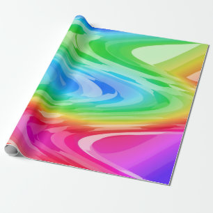 Regenbogenwellen Geschenkpapier
