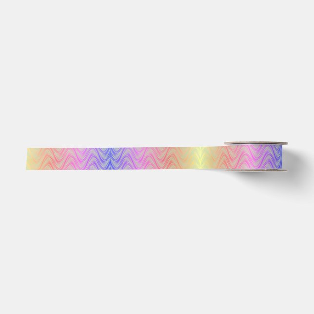 Regenbogenwellen (hell) satinband (Vorderseite)
