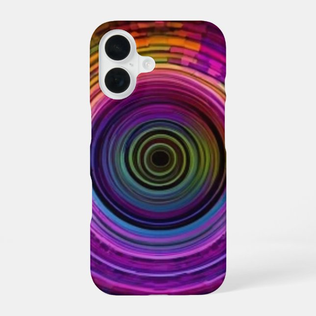 Regenbogenwellen iPhone 16 Hülle (Rückseite)
